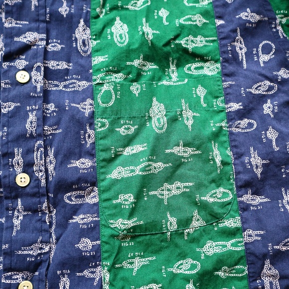 Vintage Nautica Striped Colorblock Button Up Shirt - Picture 2 of 4